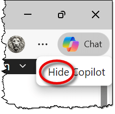 Hide Copilot