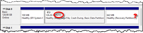 Partition with an unknown format.