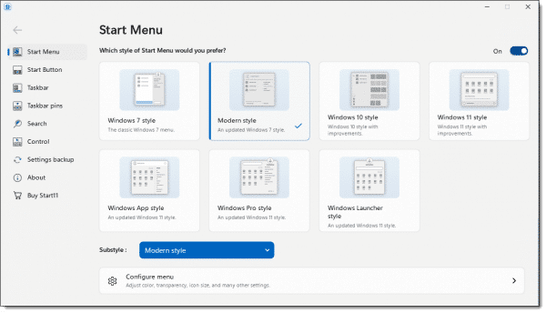 Start11: Another Start Menu Replacement
