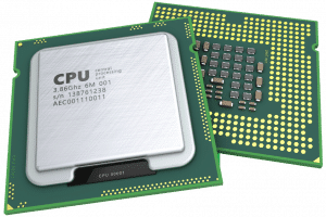A single CPU chip.