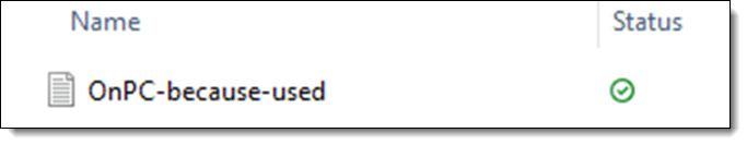 A file completely on the PC because it was used at somepoint.