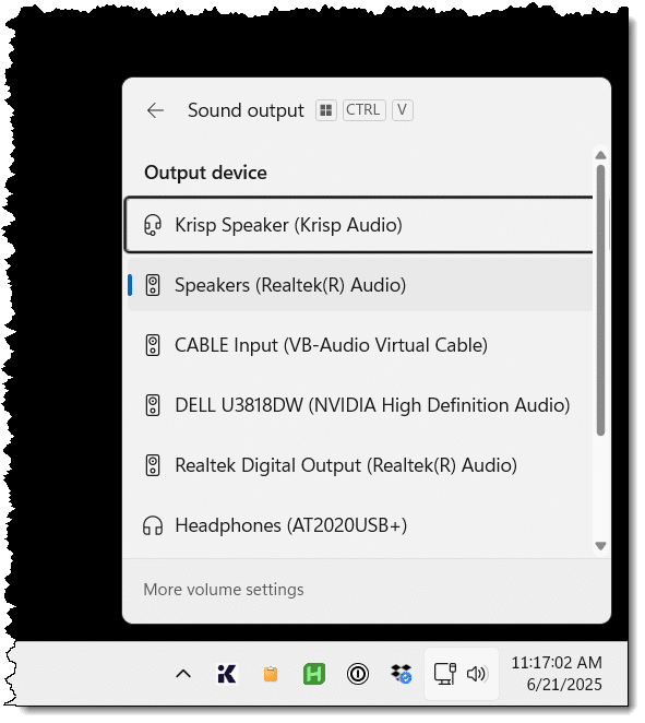 Sound Output Device Switcher