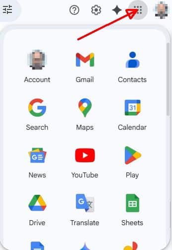 Google Menu