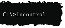 Incontrol via the command line.