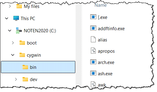A folder containing only files.